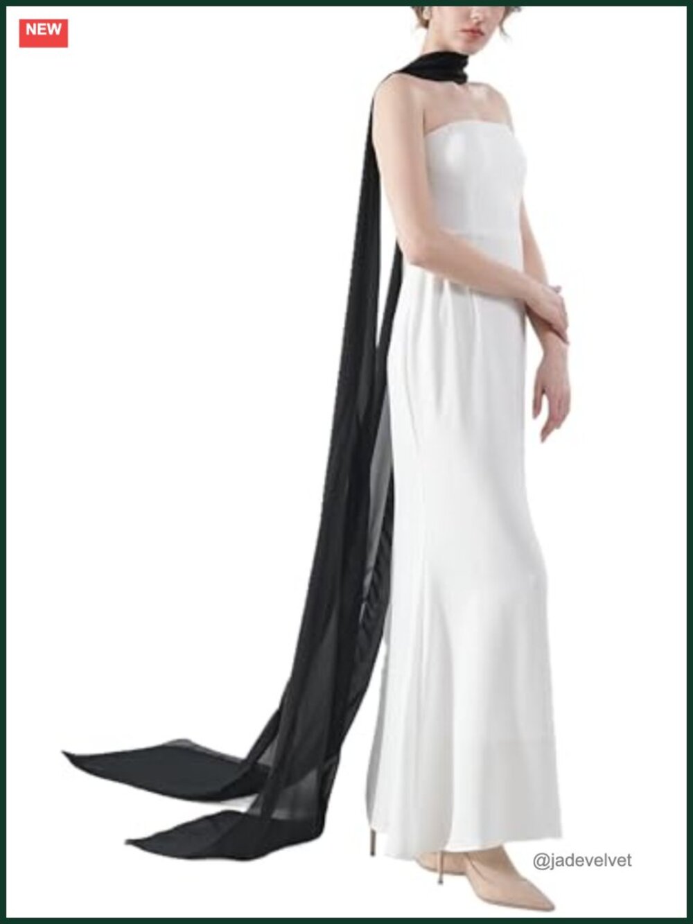 157 inch Long Chiffon Scarf Shawl Wrap for Wedding Bridal Evening Dresses